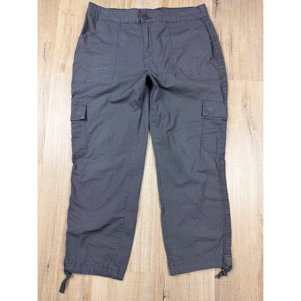 Anthropologie‎ Social Standard by Sanctuary Women Gray Cargo Crop Pants Large